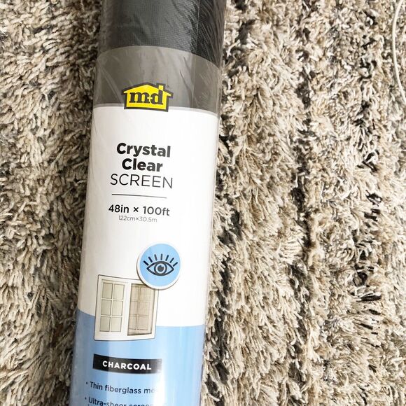 MD Crystal Clear Screen Charcoal Gray 48” X 100’ X 4’ Feet Tall Unopened - Picture 2 of 8